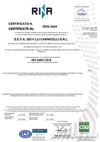 Qualità-UNI-ISO-45001-OHS-3844-SEFA-CARNICELLI-2023